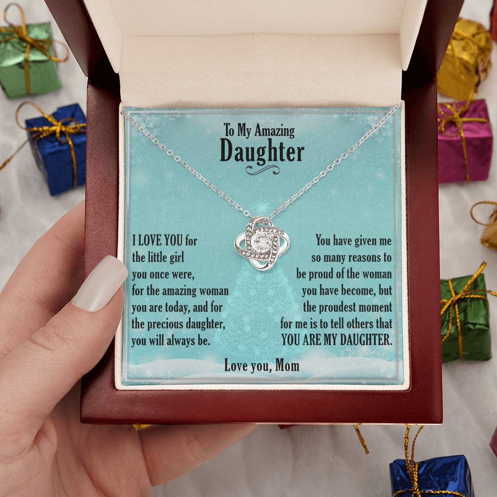 "A Gift for Daughter" Love Knot Necklace - Precious Daughter