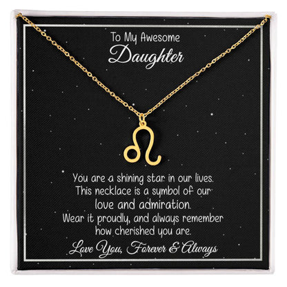 "A Gift for Daughter" Zodiac Name Necklace - You are a Shining Star