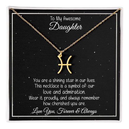 "A Gift for Daughter" Zodiac Name Necklace - You are a Shining Star