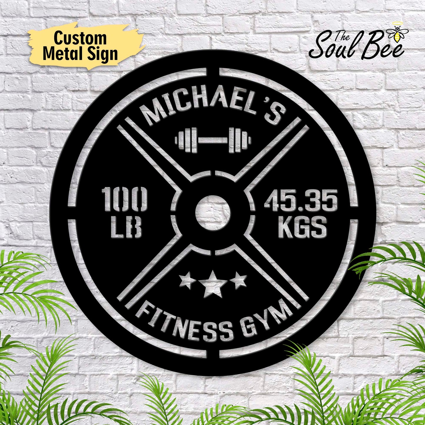 Custom Home Gym Wall Metal Sign