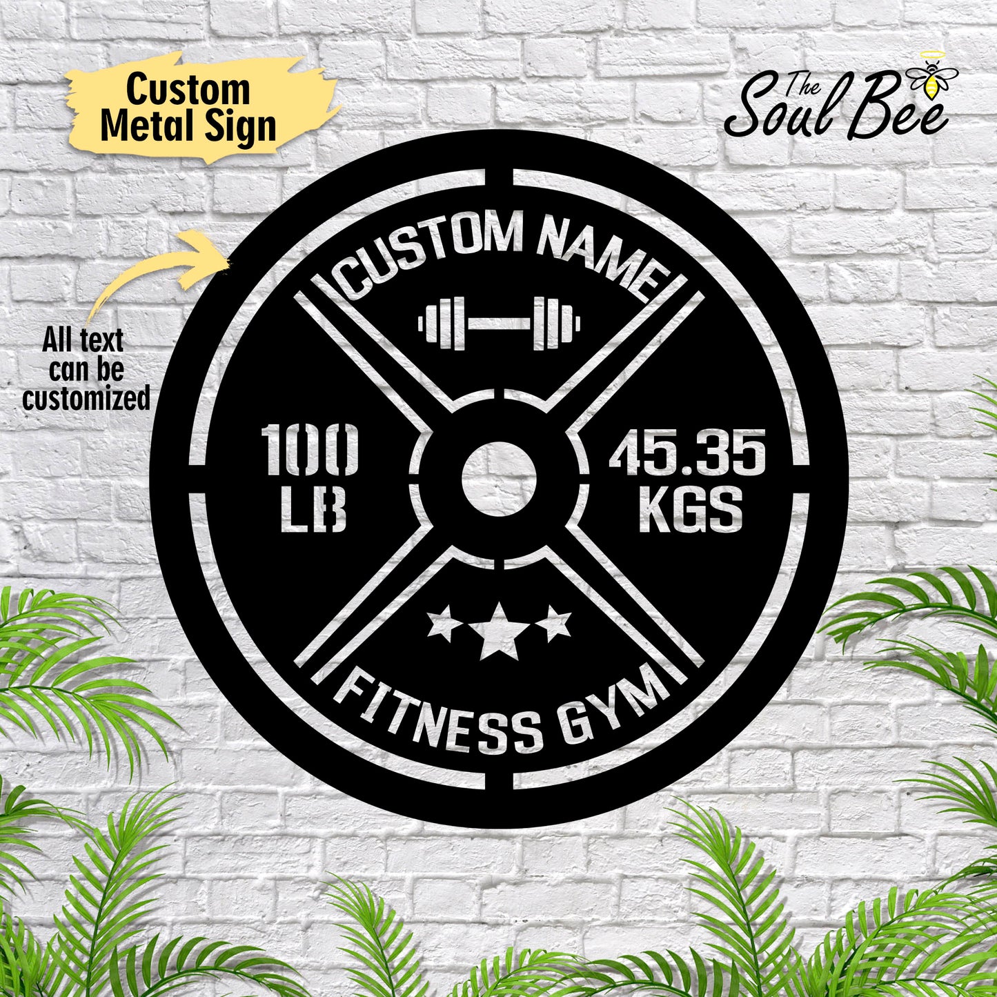 Custom Home Gym Wall Metal Sign