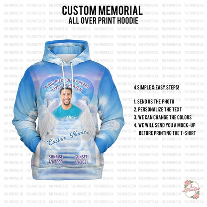 Custom In Memory Photo All Over Print Hoodie, T-shirt, Sweatshirt