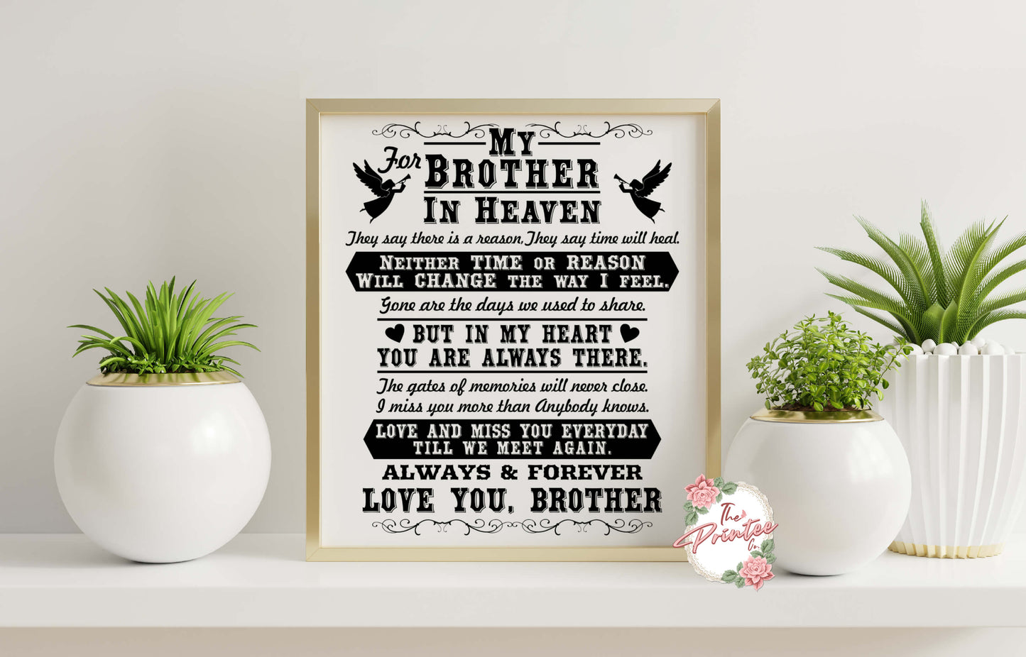 Brother in Heaven SVG, In Loving Memory SVG