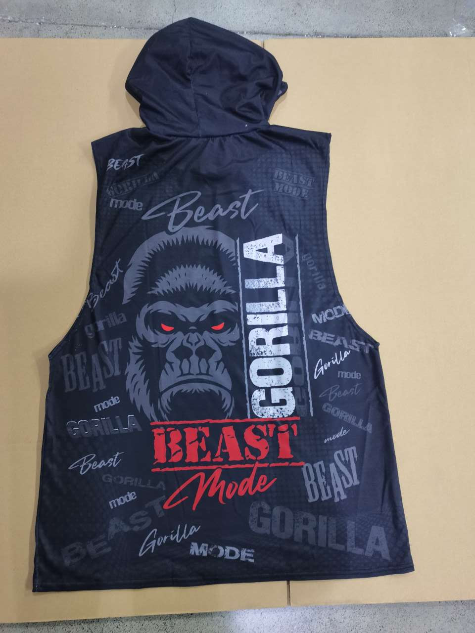 Gorilla Beast Mode AOP Men’s Hooded Tank Top
