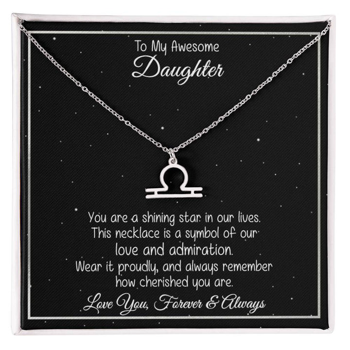 Collier prénom du zodiaque "Un cadeau pour fille" - Vous êtes une étoile brillante 
