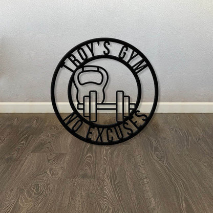 Personalized Gym Motivational Quote Metal Sign