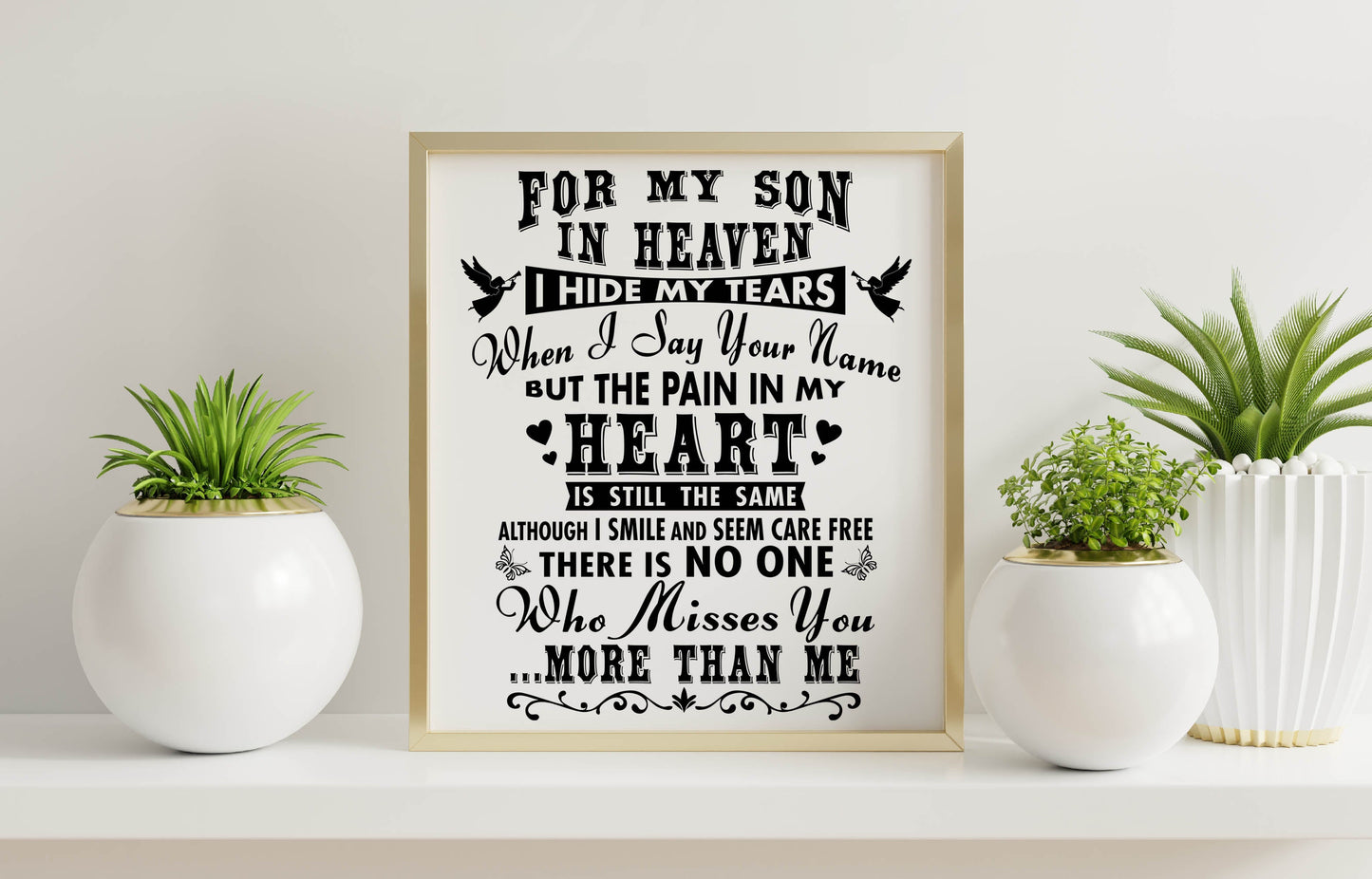 Son in Heaven I Hide My Tears SVG Digital Download