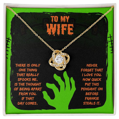 „Ein Geschenk für meine Frau“ Liebesknoten-Halskette – Being Apart from You