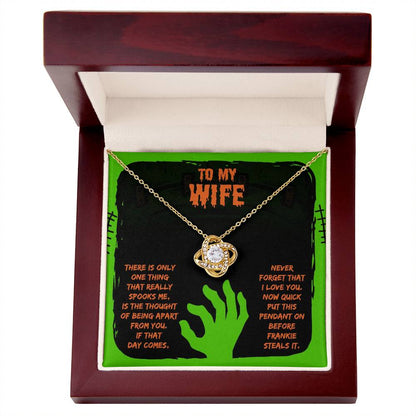 „Ein Geschenk für meine Frau“ Liebesknoten-Halskette – Being Apart from You