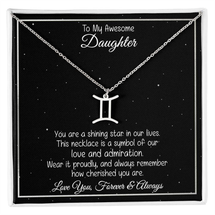 Collier prénom du zodiaque "Un cadeau pour fille" - Vous êtes une étoile brillante 