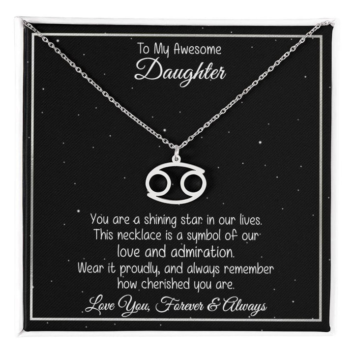 Collier prénom du zodiaque "Un cadeau pour fille" - Vous êtes une étoile brillante 