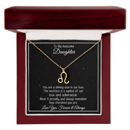 Halskette mit Sternzeichen-Namen „Ein Geschenk für die Tochter“ – Du bist ein leuchtender Stern 