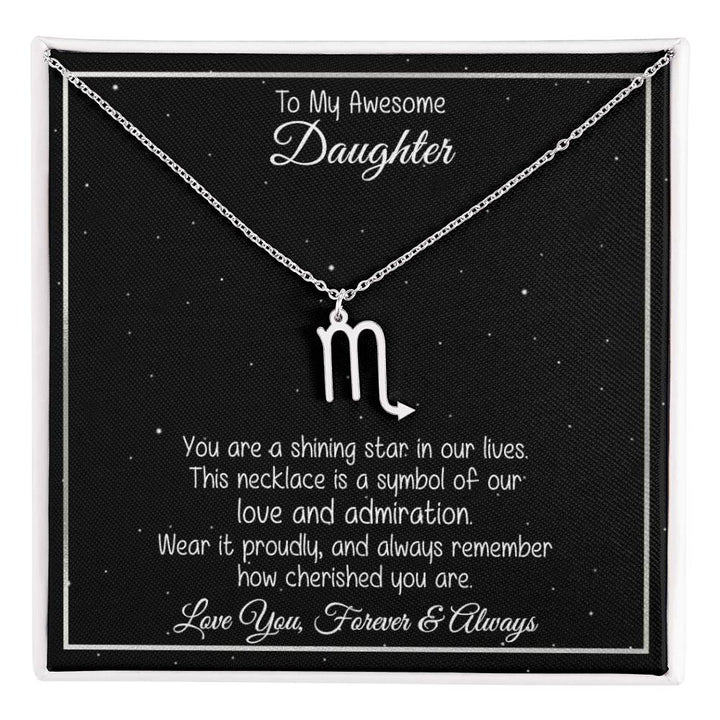 Collier prénom du zodiaque "Un cadeau pour fille" - Vous êtes une étoile brillante 