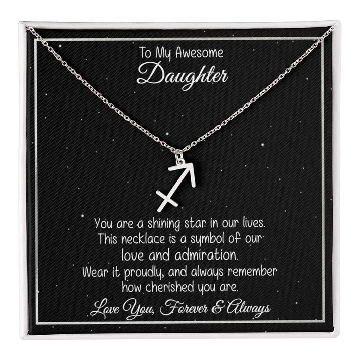 Collier prénom du zodiaque "Un cadeau pour fille" - Vous êtes une étoile brillante 