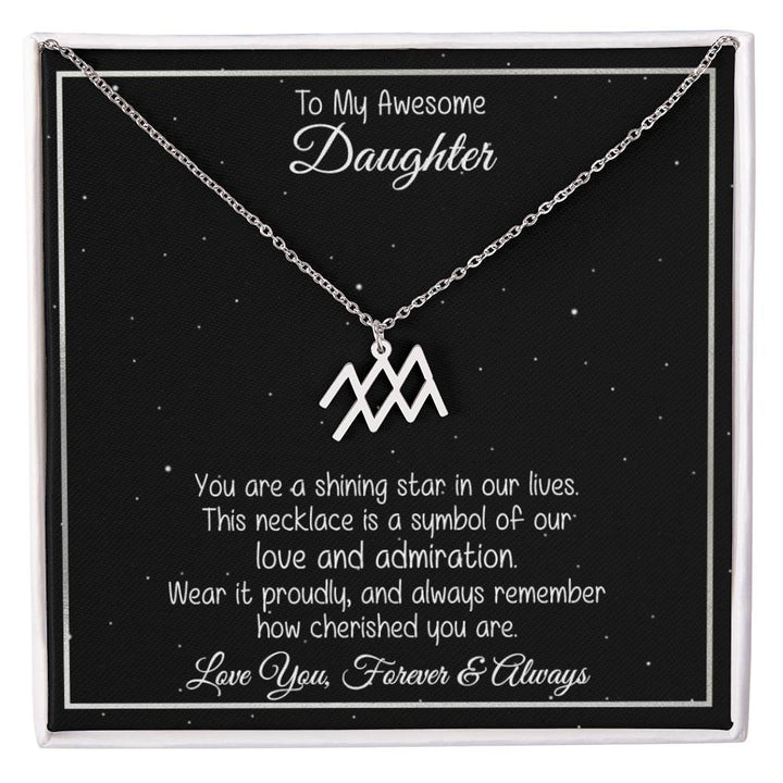 Collier prénom du zodiaque "Un cadeau pour fille" - Vous êtes une étoile brillante 