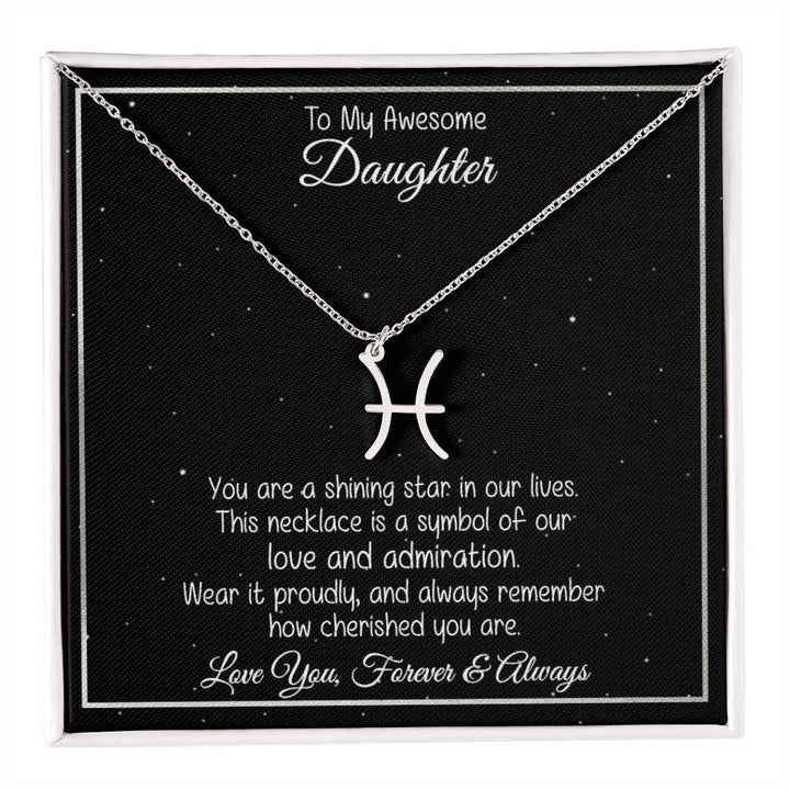 Collier prénom du zodiaque "Un cadeau pour fille" - Vous êtes une étoile brillante 