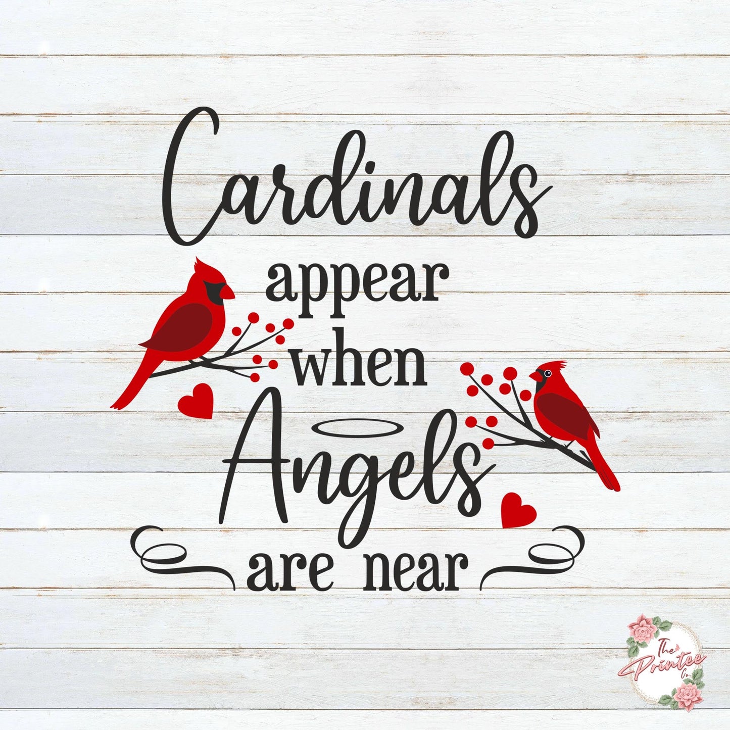 Cardinals appear when Angels are near SVG Digital Download