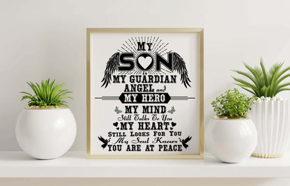 My Son is My Guardian Angel SVG Digital Download