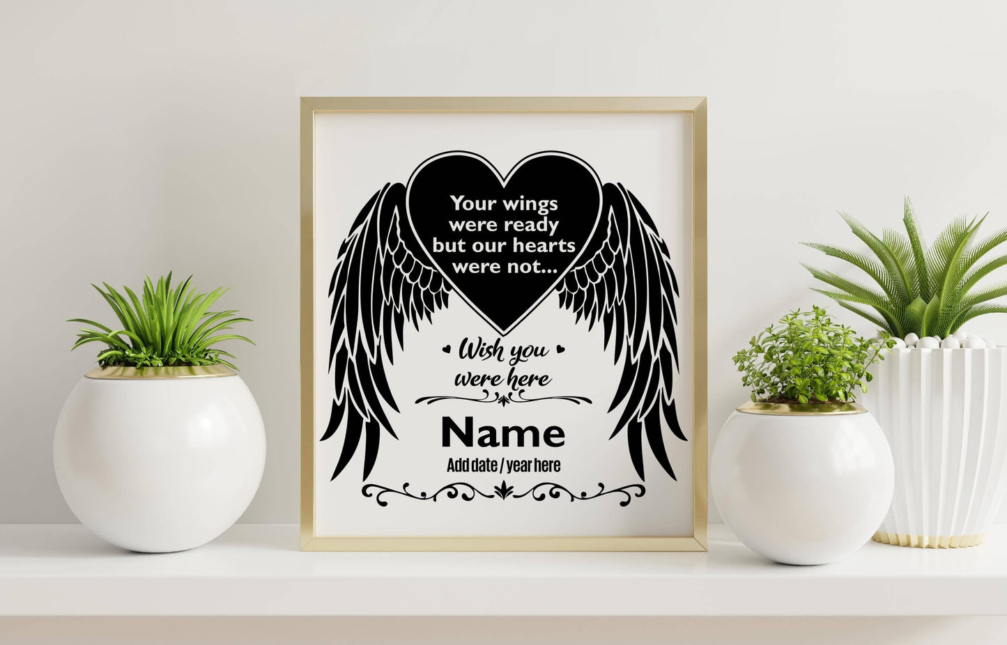 RIP SVG, In Loving Memory SVG, Your wings were ready SVG Digital Download