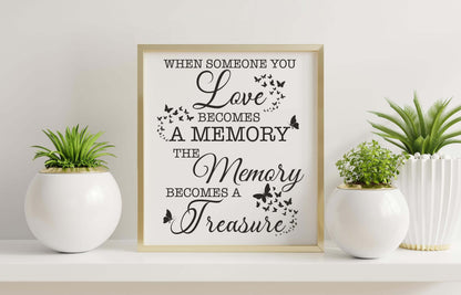 When Someone You Love Becomes A Memory SVG, RIP SVG Digital Download