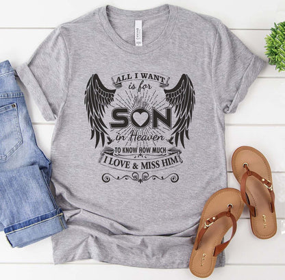 Son in Heaven I Love & Miss Him SVG Digital Download