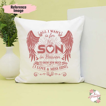 Son in Heaven I Love & Miss Him SVG Digital Download