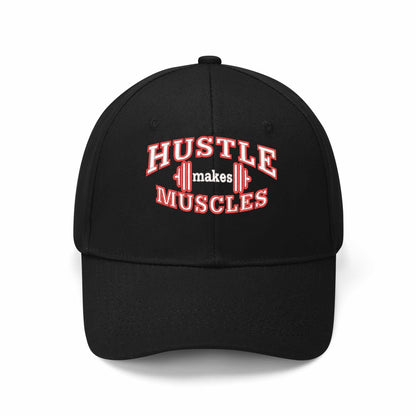 Hustle Makes Muscles bestickte Mütze 