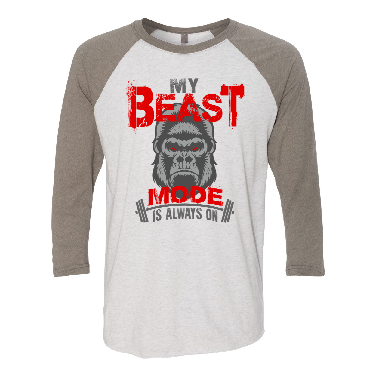 Mein Beast Mode Baseball-Raglan-T-Shirt