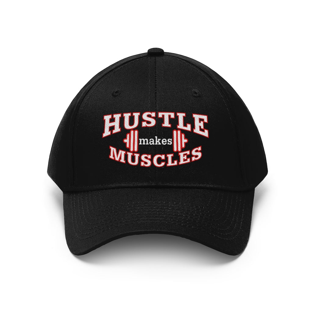 Hustle Makes Muscles Embroidered Hat