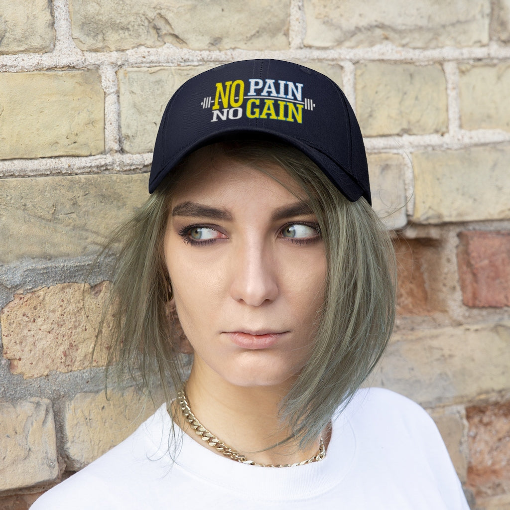 No Pain No Gain Embroidered Hat – The Soul Bee