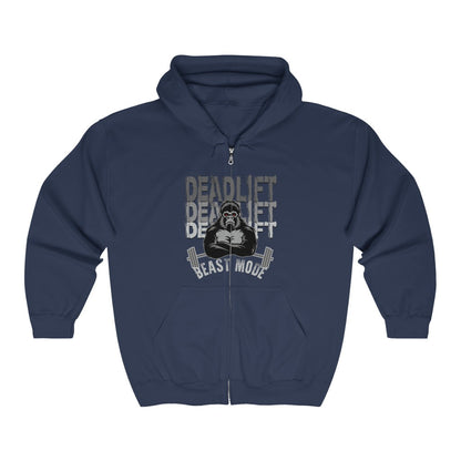 Deadlift Beast Mode Kapuzenpullover mit durchgehendem Reißverschluss