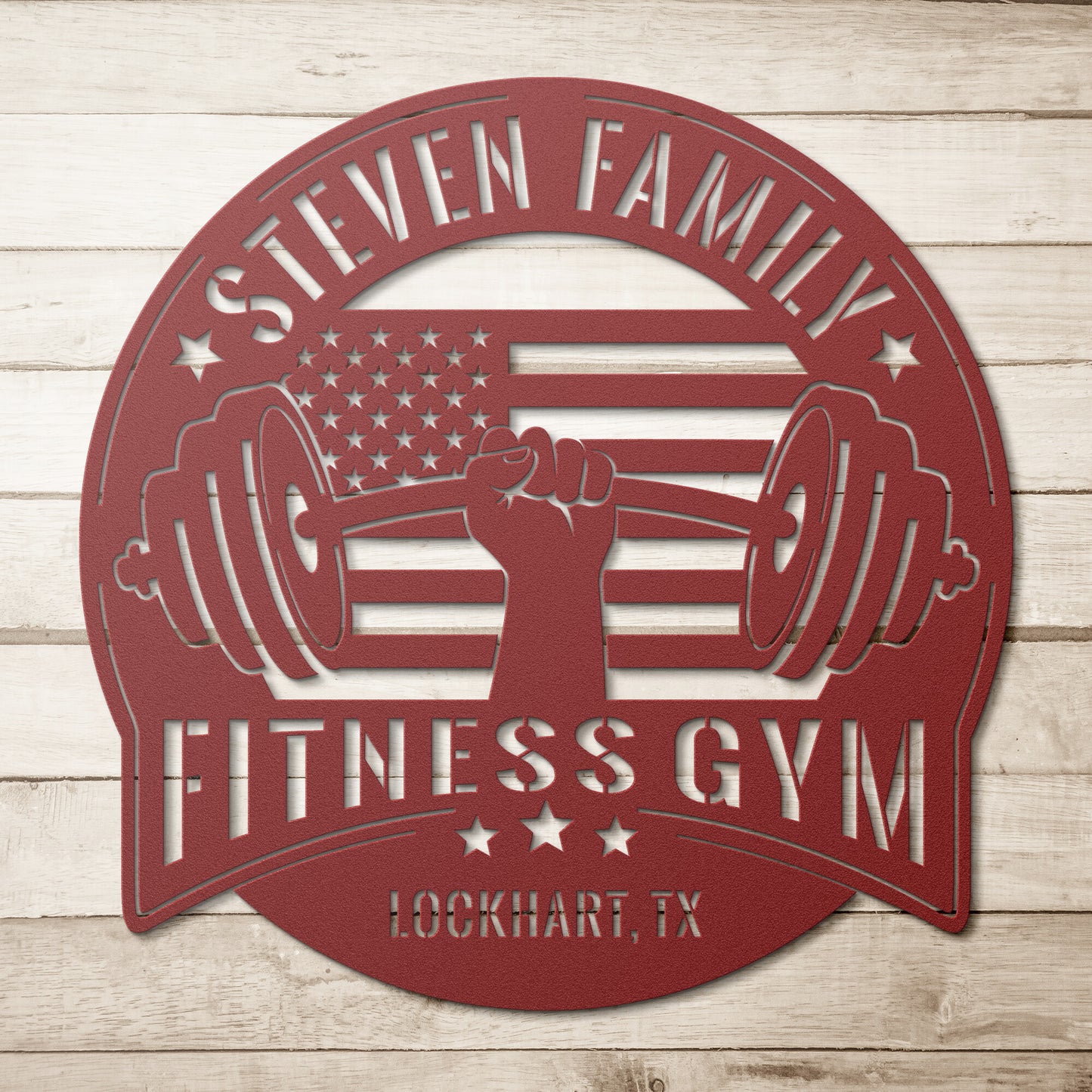 Benutzerdefiniertes USA Family Fitness Studio Gym Schild