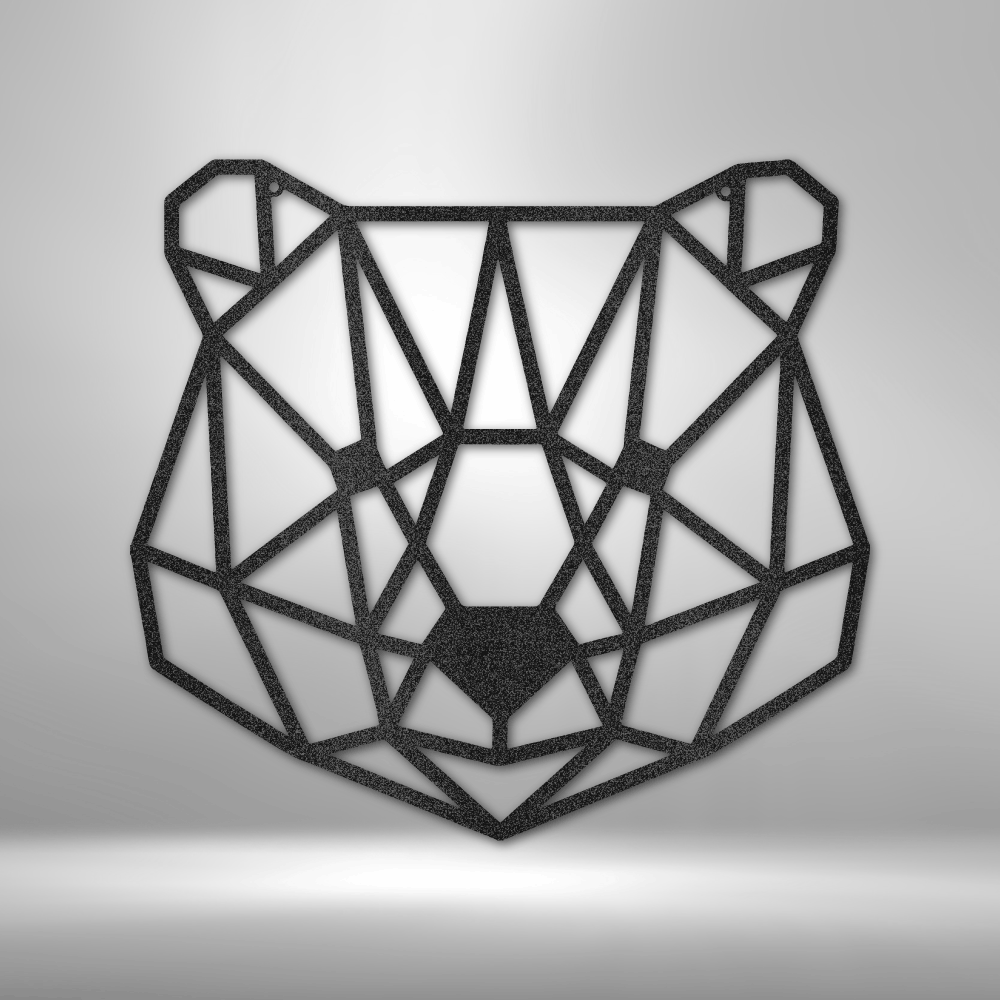 Geometrischer Bär - Stahlschild