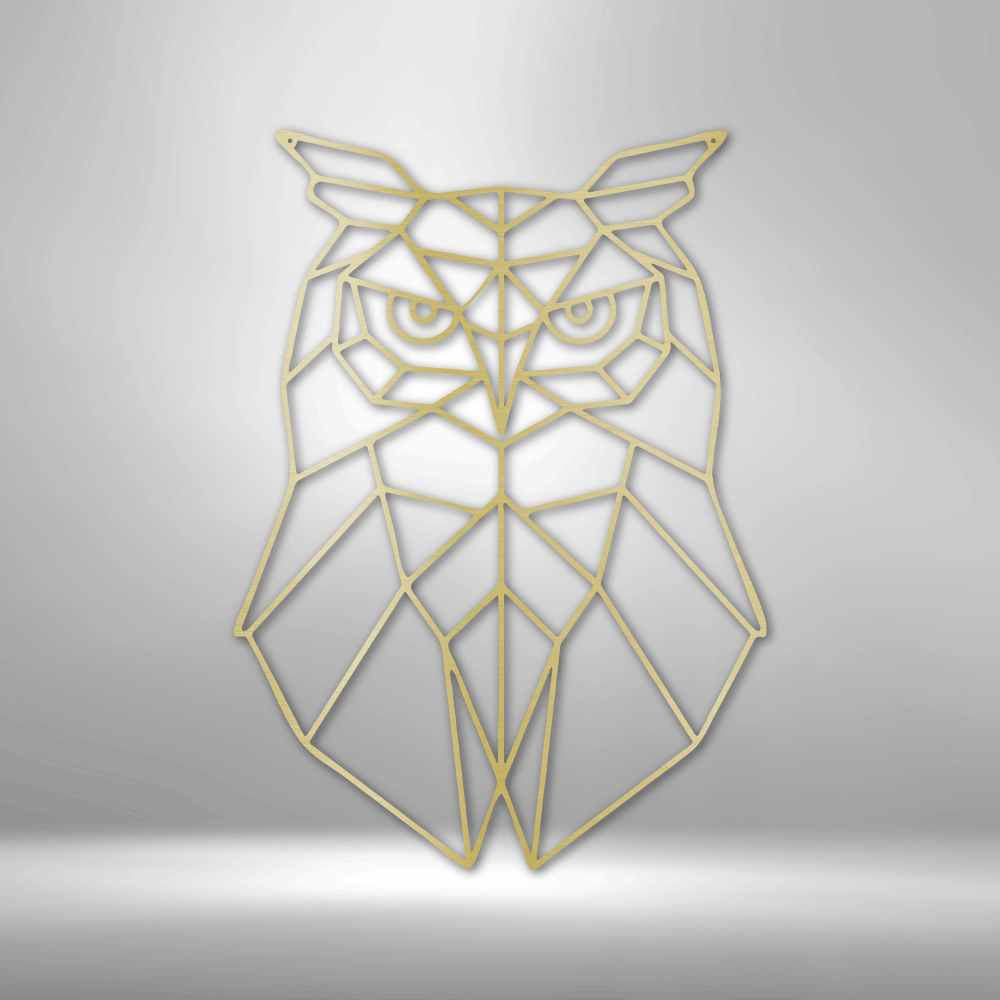 Geometric Owl - Steel Sign