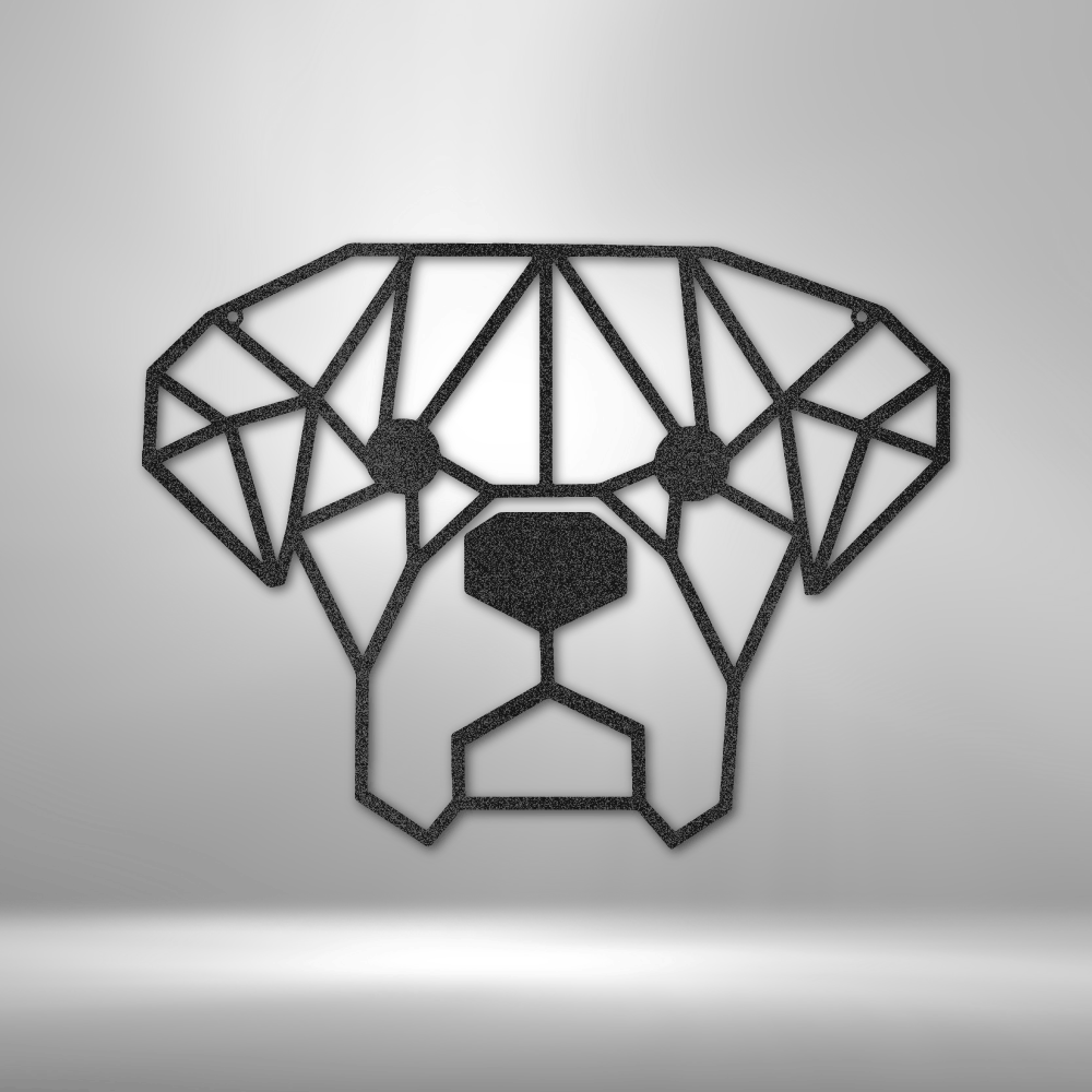 Geometrischer Hund - Stahlschild