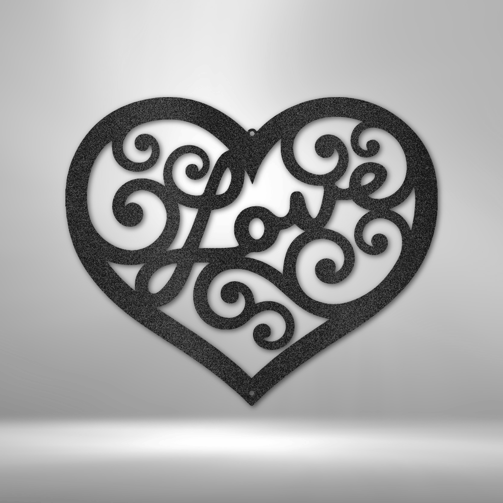 Love Swirl – Stahlschild