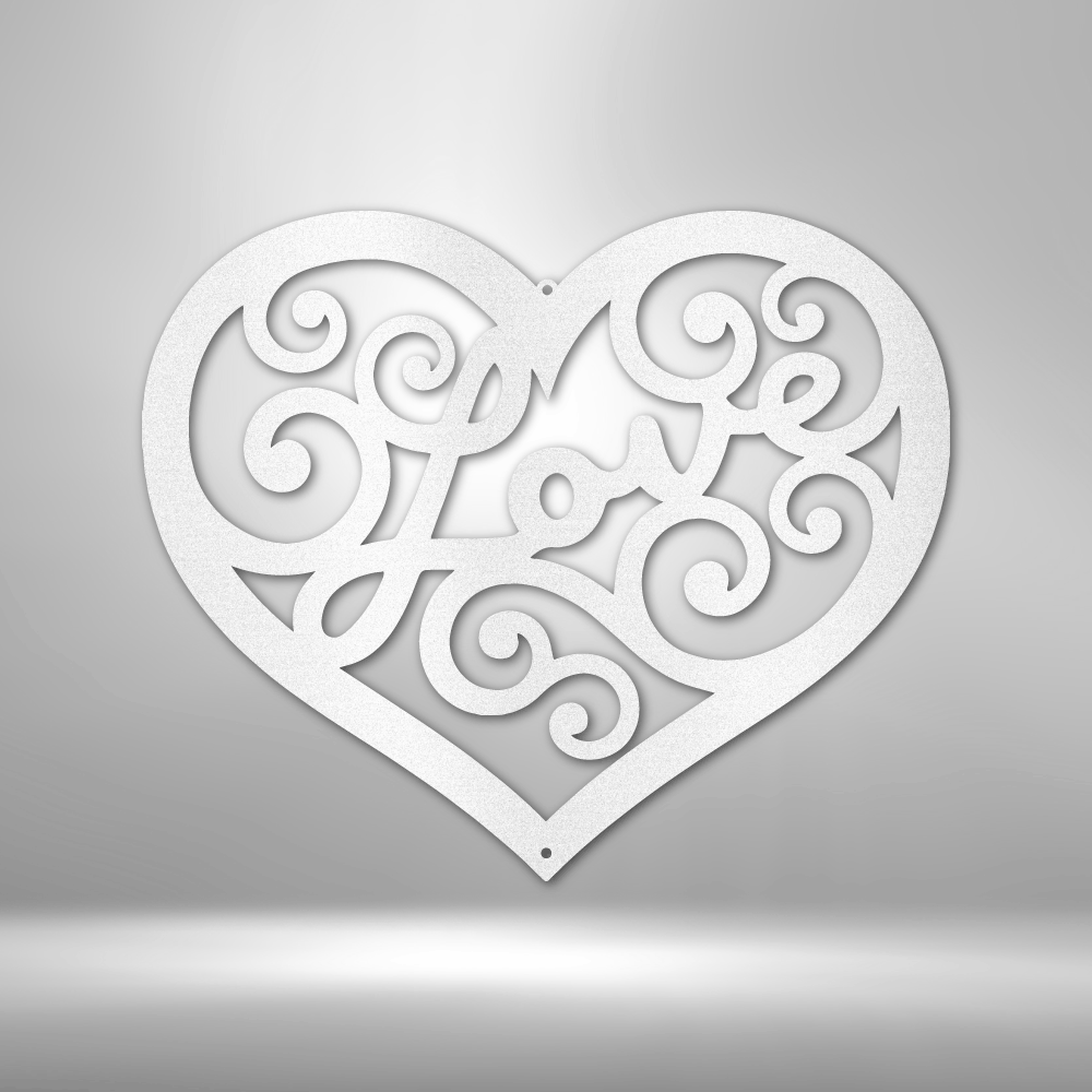 Love Swirl – Stahlschild