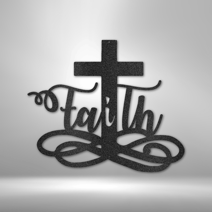 Glaubenskreuz – Stahlschild