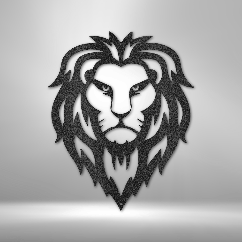 Löwenkopf - Stahlschild