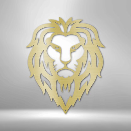 Löwenkopf - Stahlschild