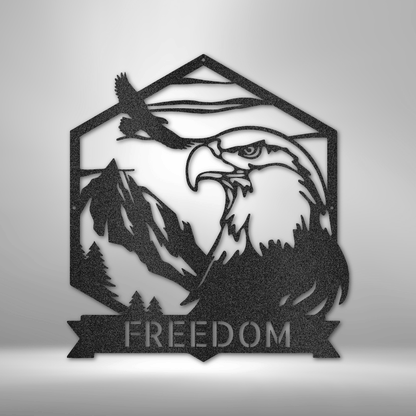 Weißkopfseeadler-Monogramm – Stahlschild