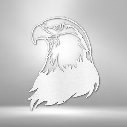Wandschild aus Metall mit amerikanischem Adlerkopf