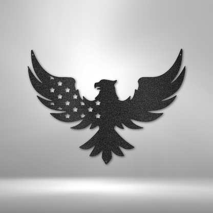 Patriotischer Adler - Stahlschild