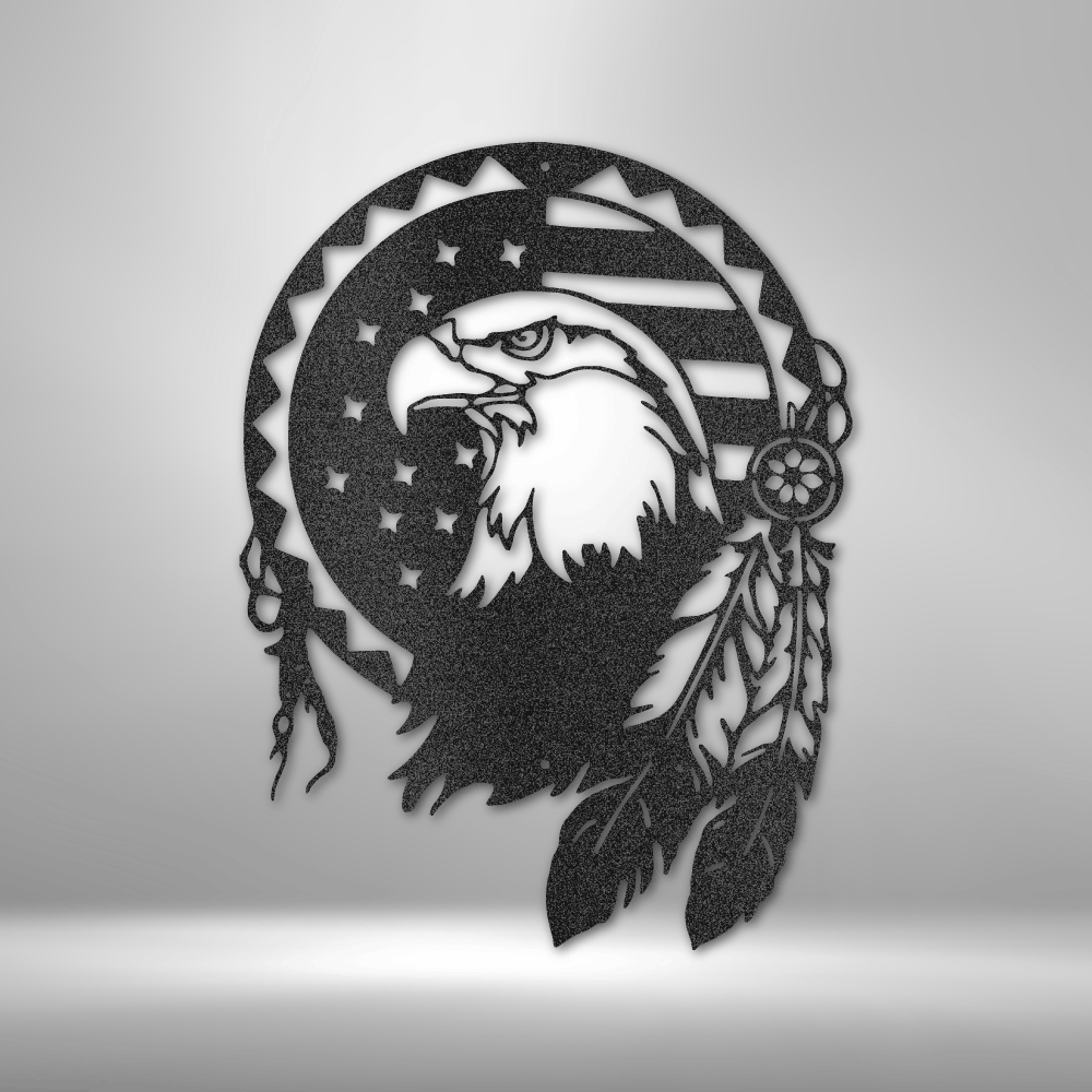 Native Eagle - Stahlschild