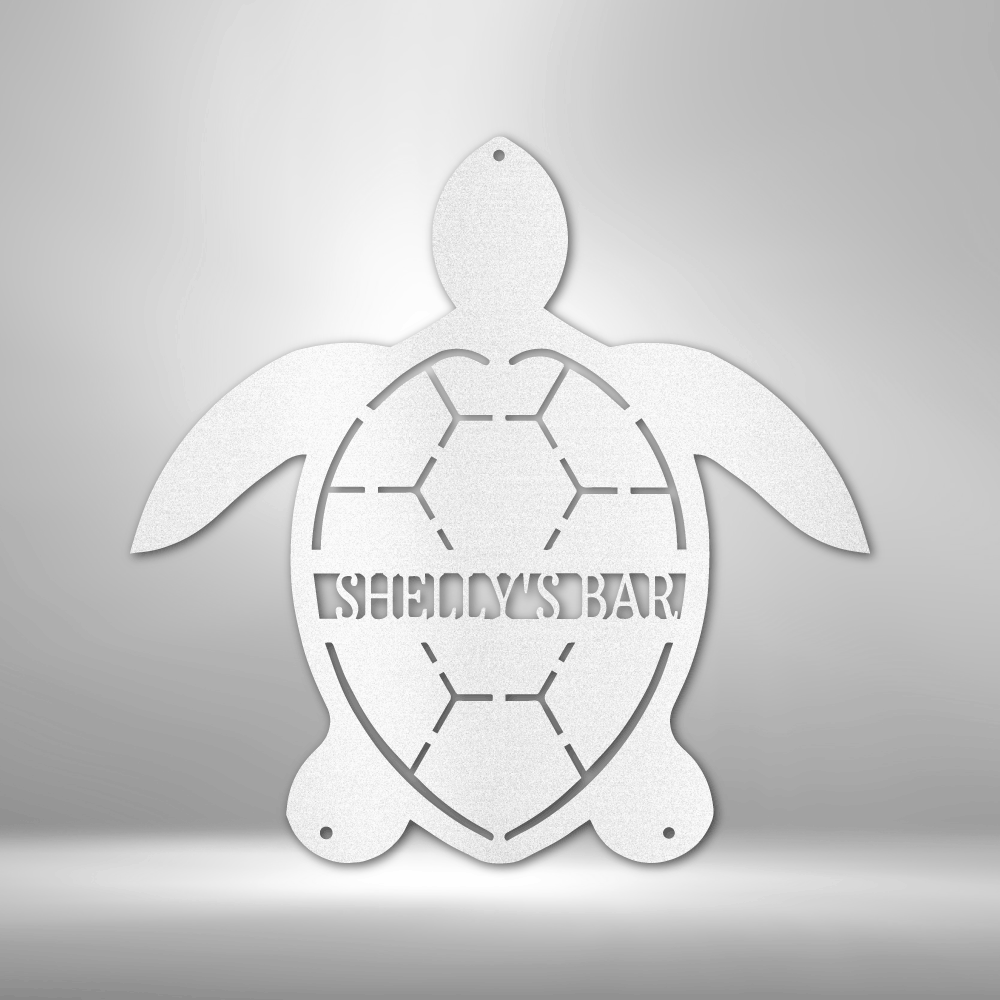 Schildkrötenmonogramm – Stahlschild