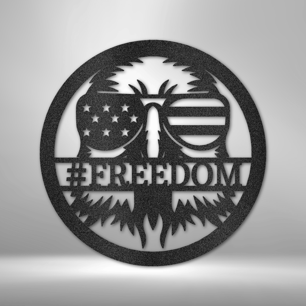 Amerikanisches Eagle-Monogramm – Stahlschild