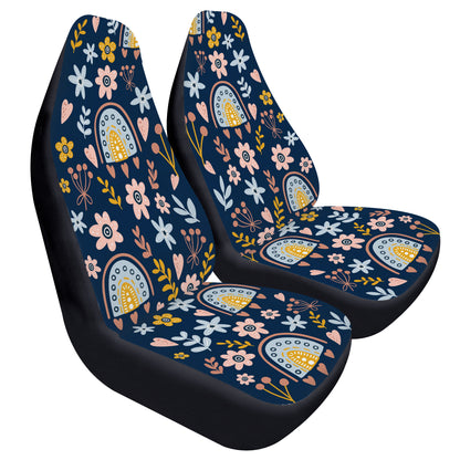 Boho Rainbow Floral Car Seat Covers