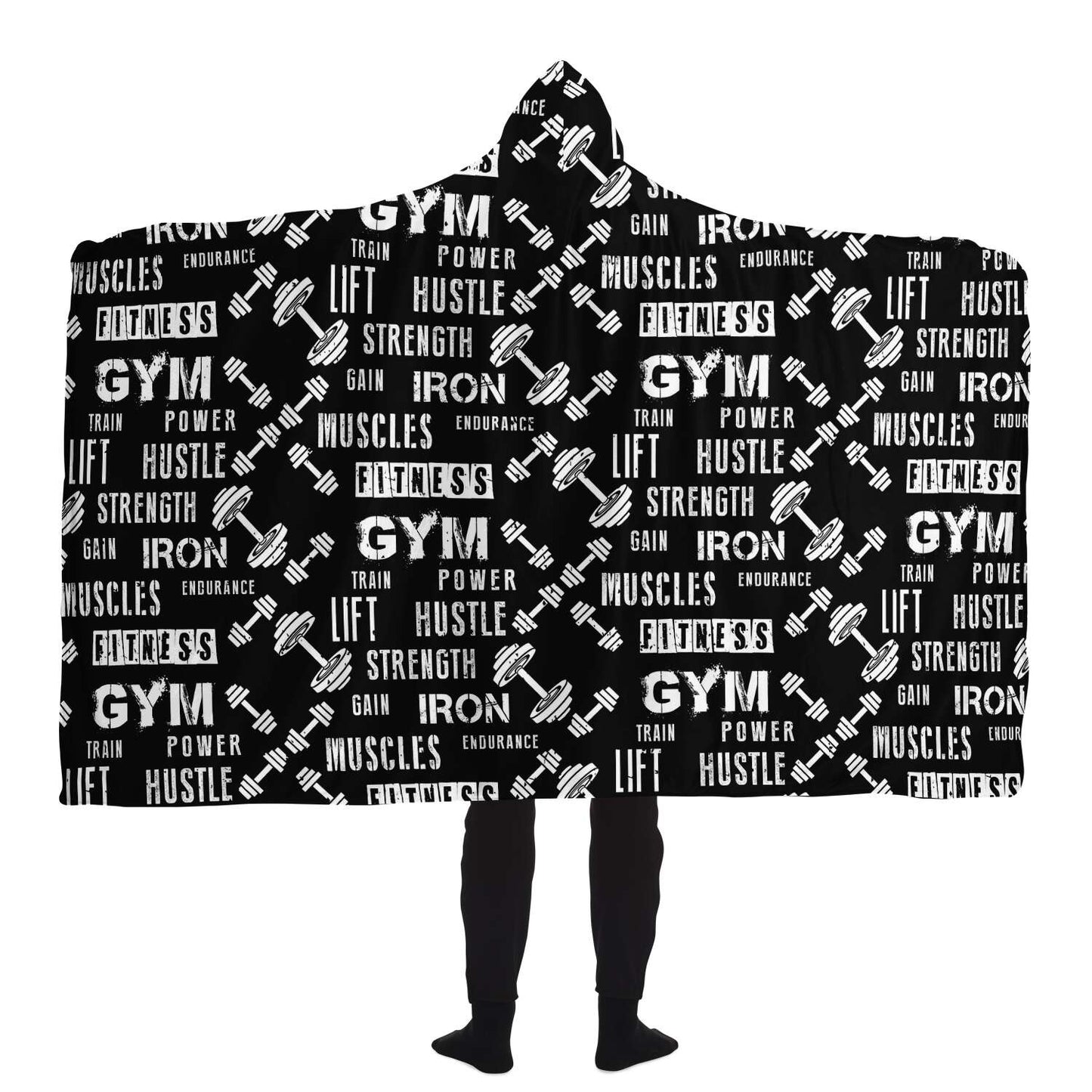 Gym Fitness Hooded Blanket
