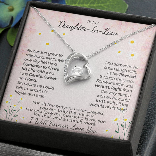 A Gift for Daughter-In-Law Forever Love Necklace - You are Truly the Answer