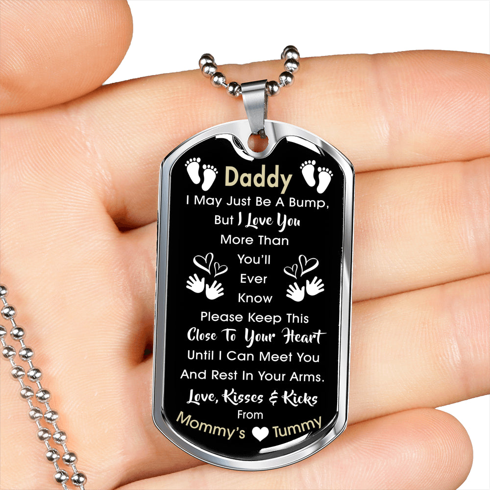 Halskette zur Schwangerschaftsankündigung „To My Dad“ – nah an Ihrem Herzen